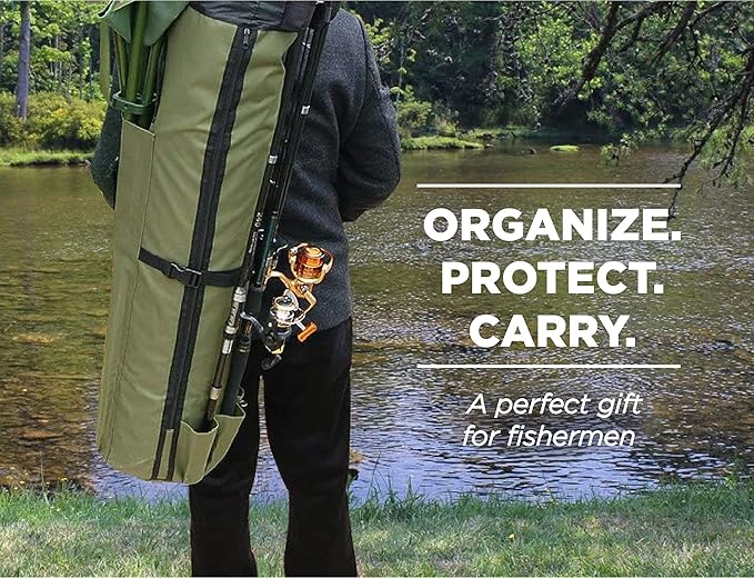 NREOY Fishing Etna Fishing Rod Case Organizer, 48.5" x 13.5"