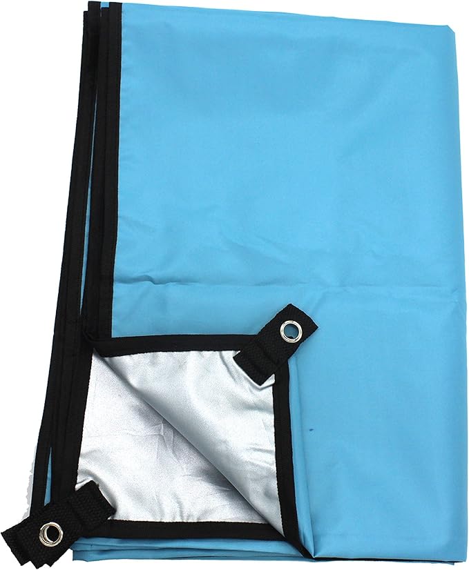 WoneNice 118 x 118 inches Camping Tarp for Tent, Tent Footprint, Sun Tarp, Ground Tarp, Insulated Thermal Silver Coating Survival Tarp for Beach, Car or Camping and Adventure