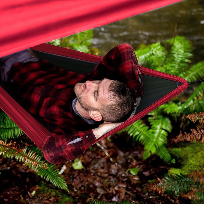 Wise Owl Outfitters Hammock Tarp, Hammock Tent - Rain Tarp for Camping Hammock - Camping Gear Must Haves w/Easy Set Up Including Tent Stakes and Carry Bag