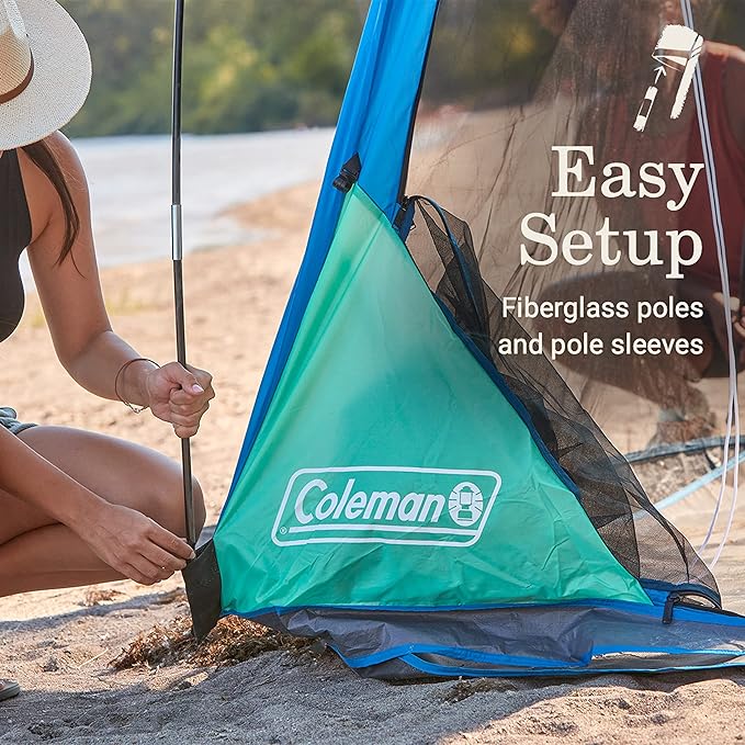 Coleman Skyshade Screen Dome Canopy Tent, 8x8/10x10ft Portable Screen Shelter with Easy Setup for Bug-Free Lounging, Great for Beach, Yard, Picnic, Park, Camping, & More
