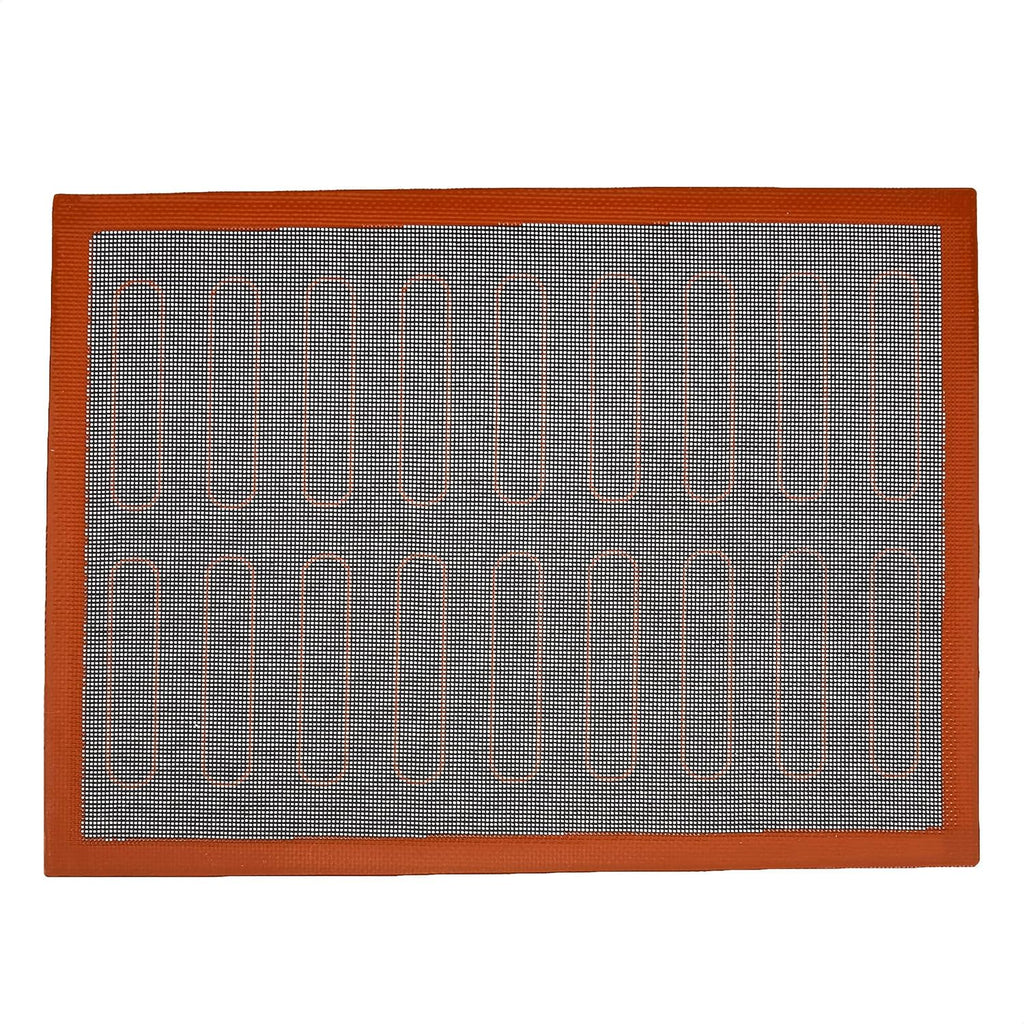 Amazon Basics Silicone Non-Stick Eclair Baking Mat, Reusable, Easy to Clean, 2 Pack, Black/Red/White, Rectangular, 15.7" x 11.8" (Previously AmazonCommercial brand)