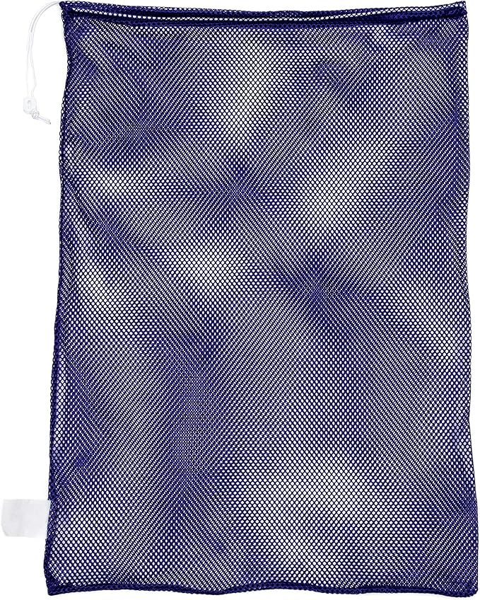 Champion Sports Mesh Equipment Bag – Heavy-Duty Nylon Drawstring Bag with Lock & ID Tag, Breathable Storage Sack for Balls, Swim Gear, Laundry & Toys, Multiple Sizes & Colors