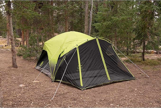 Coleman Carlsbad Dark Room Tent with Screened Porch 4/6 Person Tent Blocks 90% of Sunlight to Keep Inside Cool Weatherproof with Easy Setup Made of PFAS-Free Materials