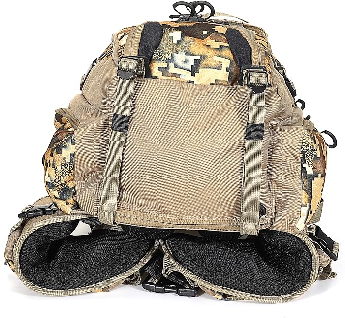 AUSCAMOTEK Camo Hunting Backpack Camouflage Bag Waterproof Day Pack for Fishing Hiking Camping Digital Desert Large