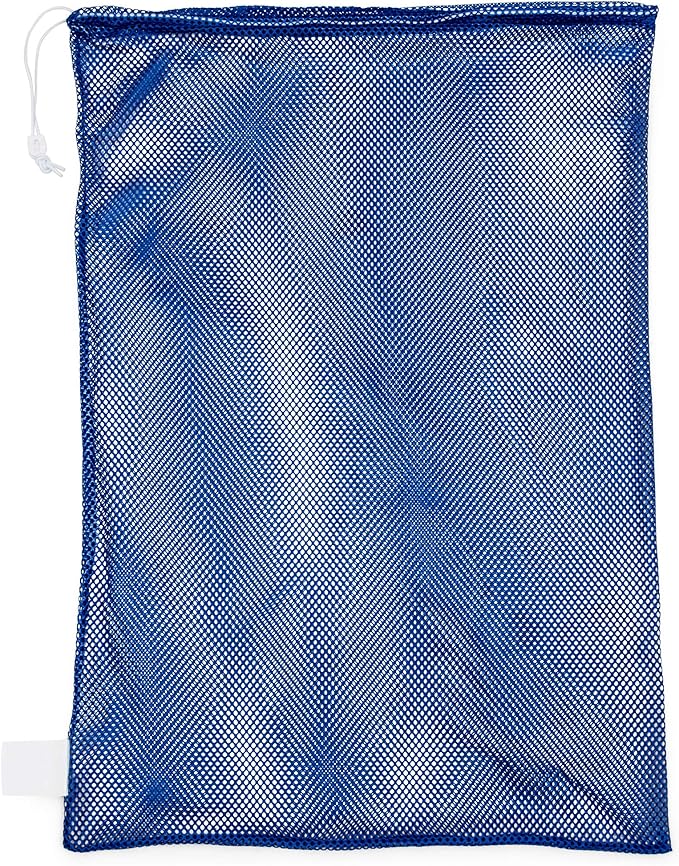 Champion Sports Mesh Equipment Bag – Heavy-Duty Nylon Drawstring Bag with Lock & ID Tag, Breathable Storage Sack for Balls, Swim Gear, Laundry & Toys, Multiple Sizes & Colors