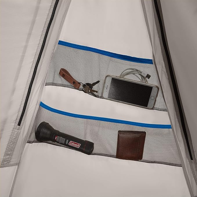 Coleman Cabin Camping Tent with Screened Porch 4/6 Person Weatherproof Tent with Enclosed Screened Porch Option Includes Rainfly Carry Bag Extra Storage and 10 Minute Setup