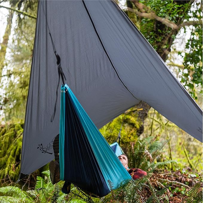 Wise Owl Outfitters Hammock Tarp, Hammock Tent - Rain Tarp for Camping Hammock - Camping Gear Must Haves w/Easy Set Up Including Tent Stakes and Carry Bag