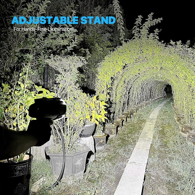 GOODSMANN 10000 Lumen Waterproof Rechargeable Marine LED Spotlight with EVA Carrying Case