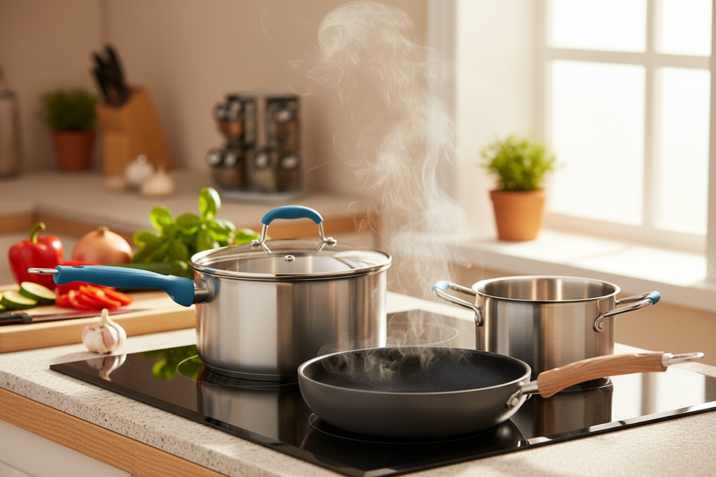 I love how lightweight yet sturdy these pots and pans are. They heat up quickly, and the handles stay cool. Everyday Cookware has turned my weekday meals into stress-free moments! (make it real photo)